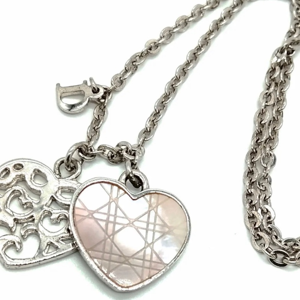 Christian Dior Authentic Necklace  Pinks Silver